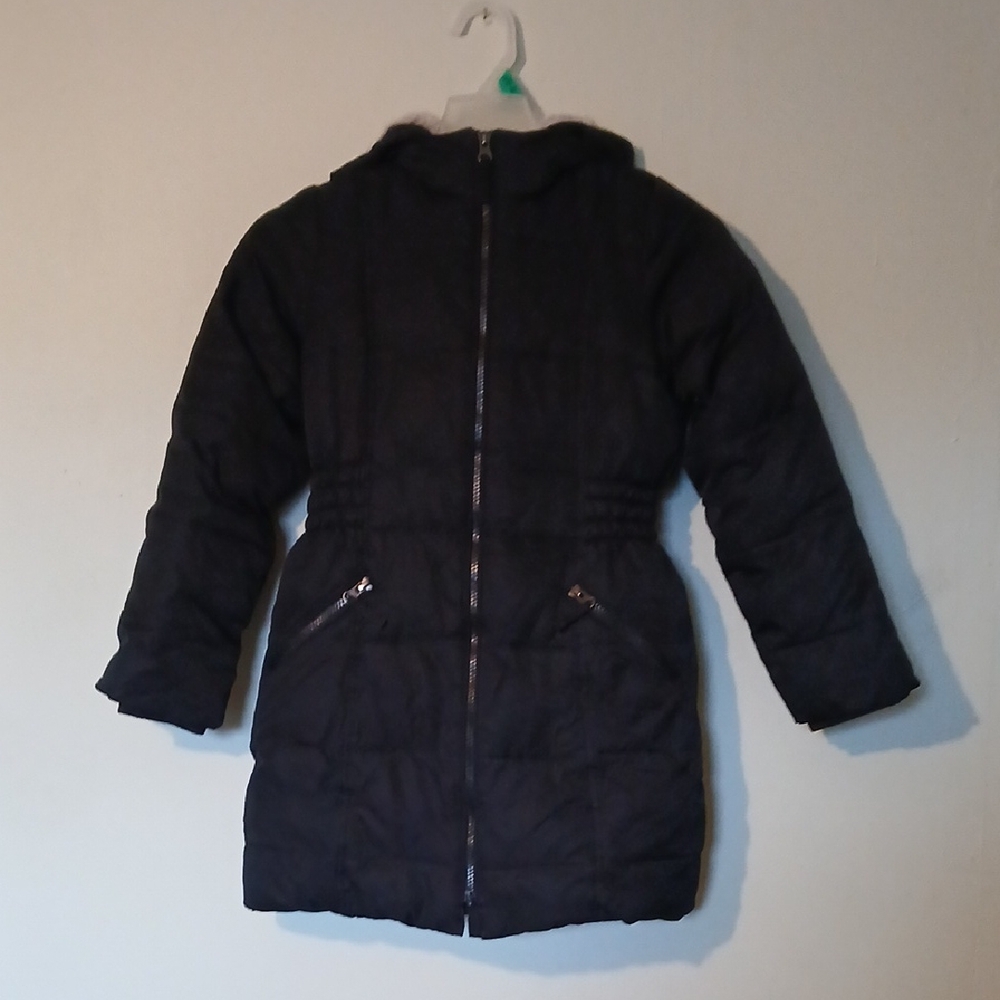 Lands' End Black Jacket with hood - warm - Small
